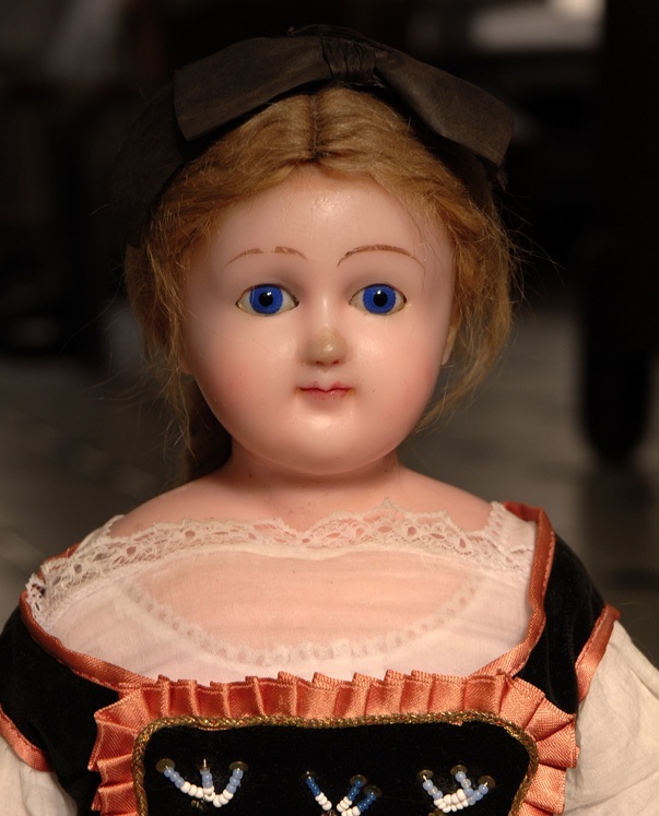 Big german wax antique doll